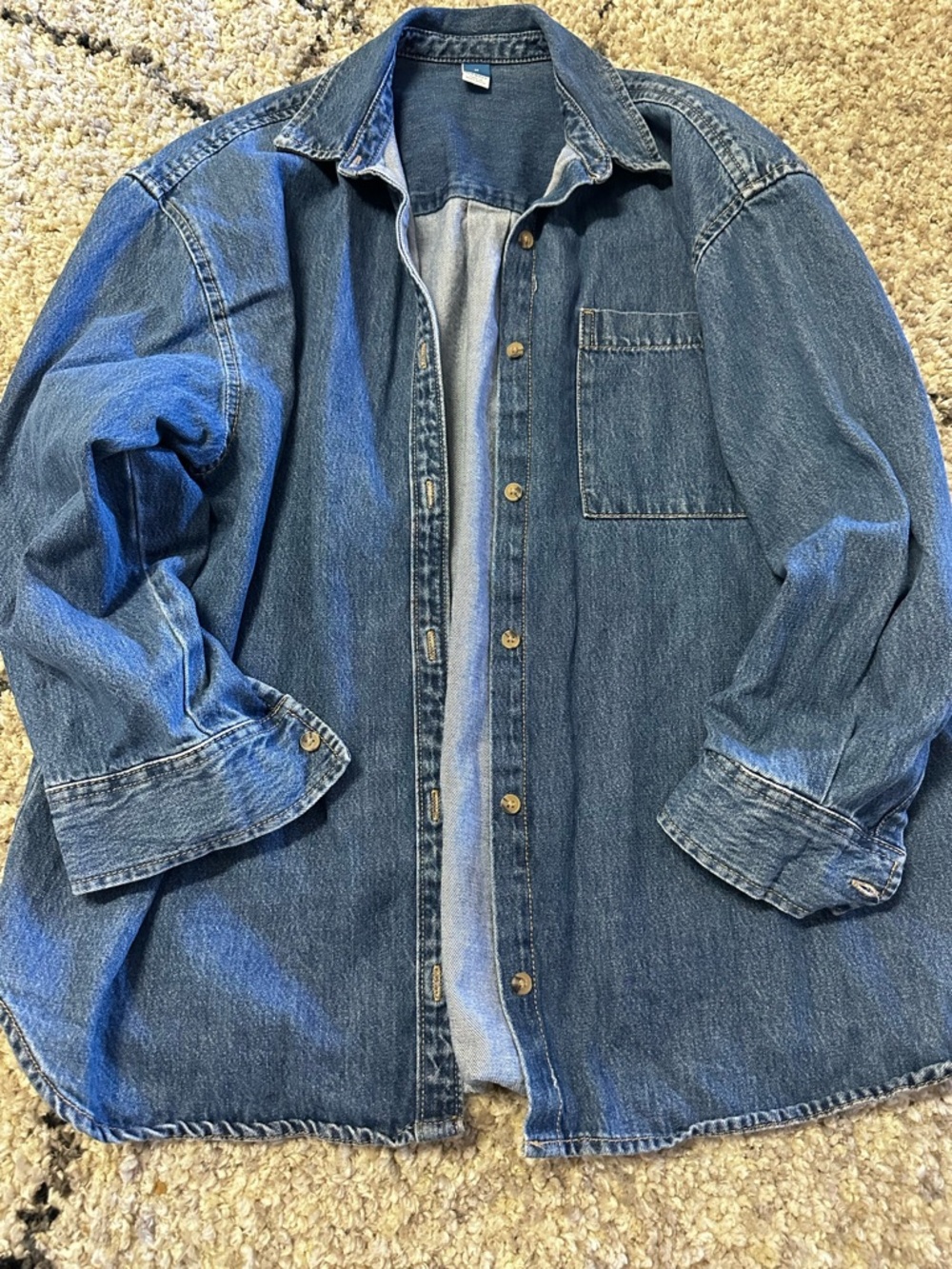 Old Navy Dark Blue Denim Shirt